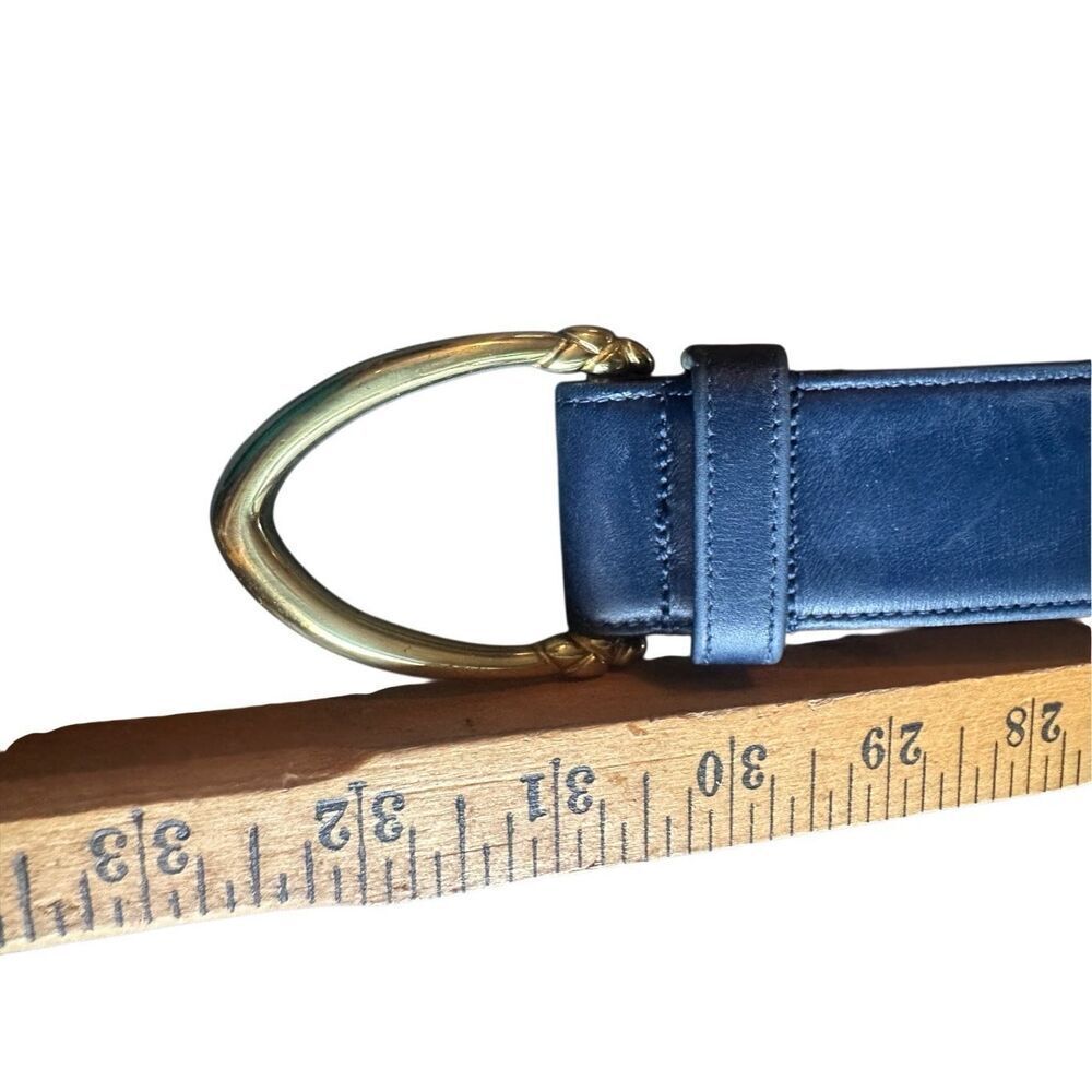COACH 3906 Vintage Navy Belt Small Brass Buckle - Picture 3 of 14